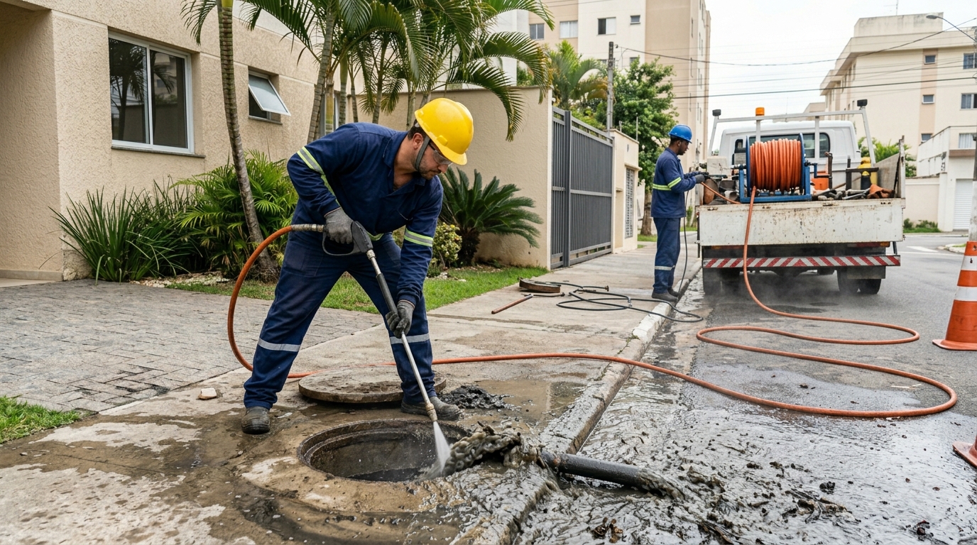 Hidrojateamento com jato de alta pressão em Fortaleza-CE