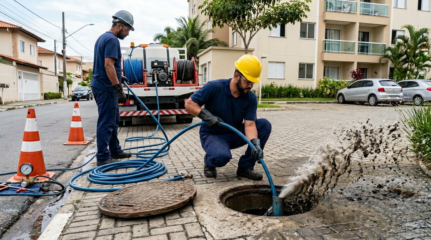 Equipe de hidrojateamento em Fortaleza-CE