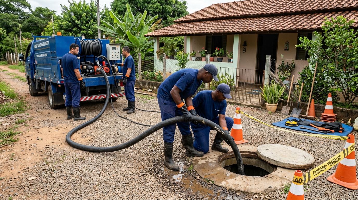 Equipe de desentupimento de fossa em Fortaleza-CE